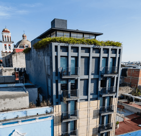 Loft en VENTA en el Centro Histórico de Puebla con Vista Urbana y Roof Garden